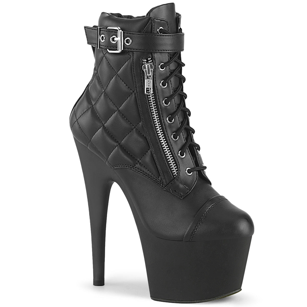 PL081 ADO Ancle Bootie 7" high Plateau black / black - ADO700-05/BPU/M