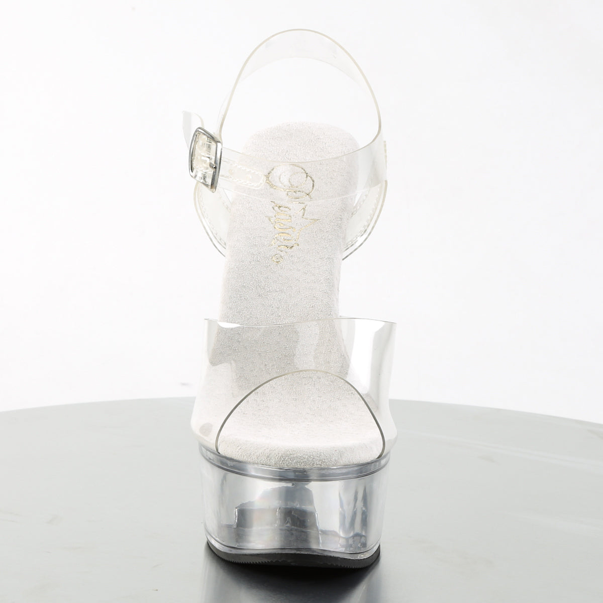 PL060 CUP Sandals 6" high Plateau clear / clear - CAP608/C/M