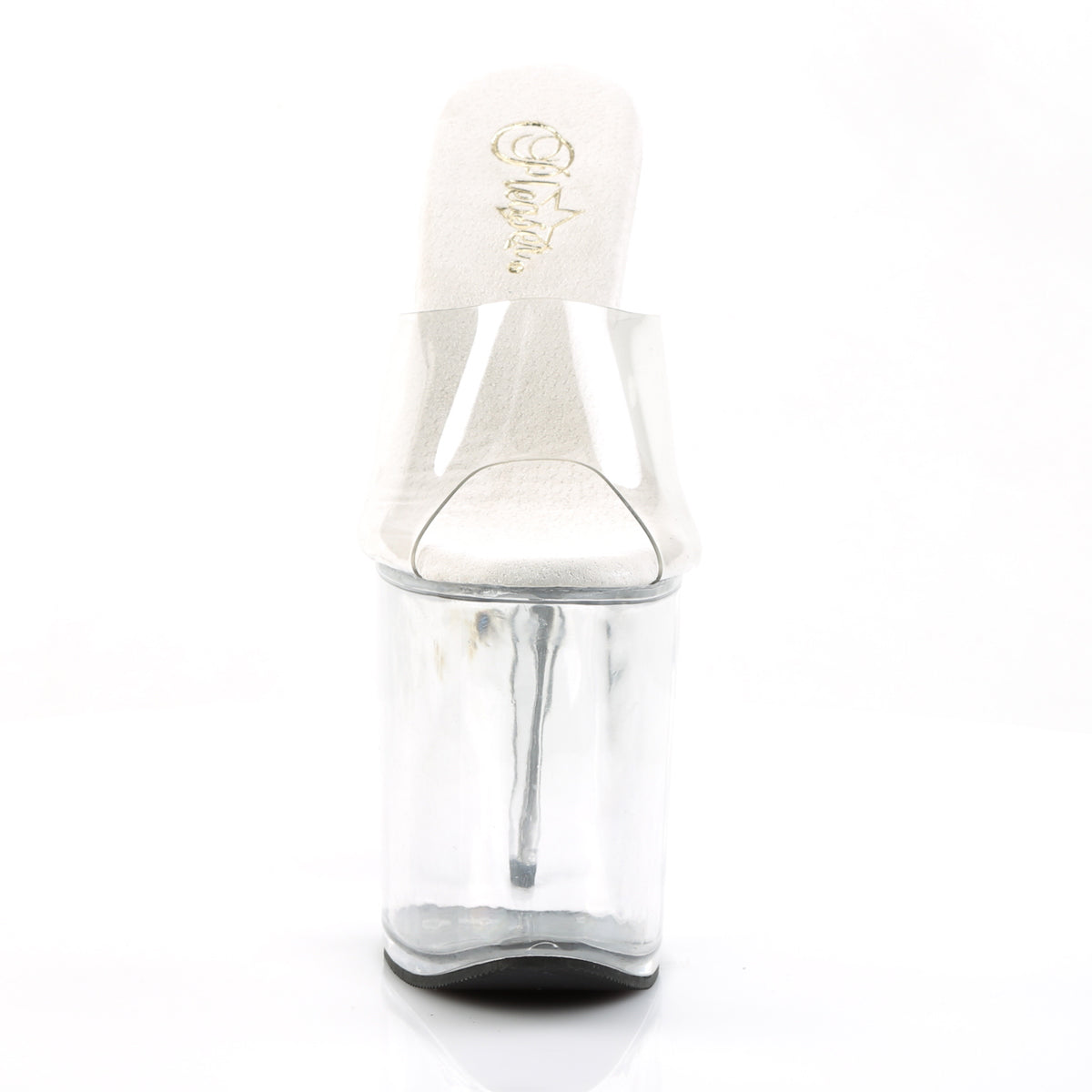 PL107 FLA Sandals 8" high Plateau clear / clear - FLAM801/C/M