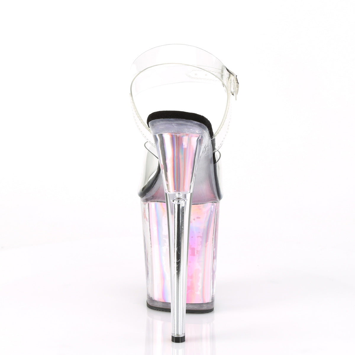 PL085 FLA Sandals 8" high Plateau clear / pink - FLAM808HGI/C/PNHG