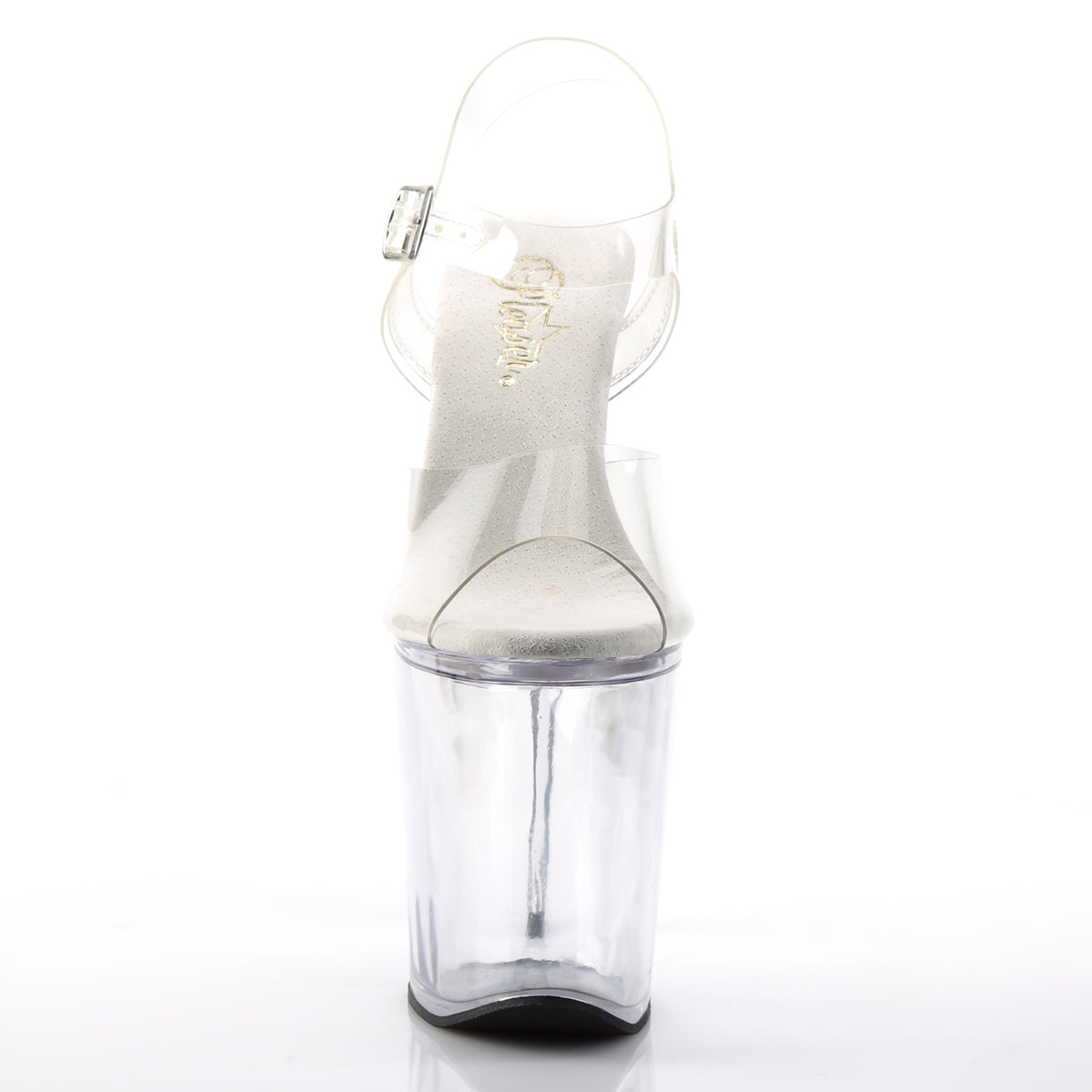 PL001 FLA Sandals 8" high Plateau clear / clear - FLAM808/C/M