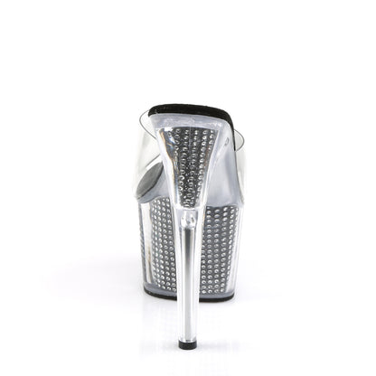 Pleaser Adore-701SRS Plateau-Pantolette Transparent – Ansicht 4