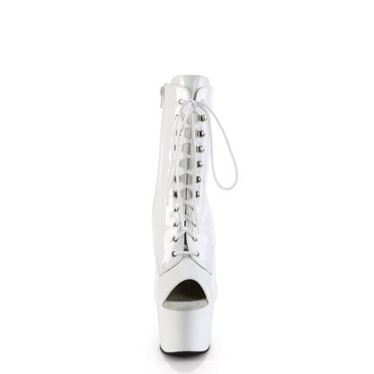 Pleaser Adore-1021 Plateau-Stiefelette Weiß – Ansicht 2