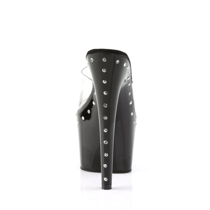Pleaser Adore-701LS Plateau-Pantolette Transparent/Schwarz – Ansicht 4