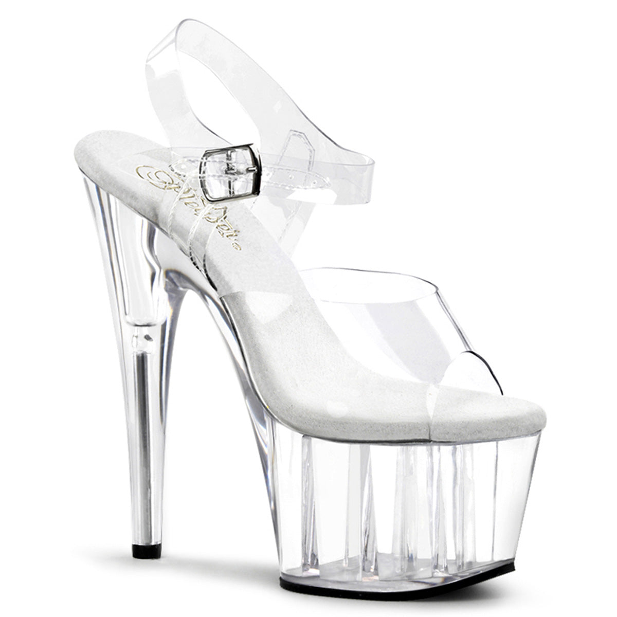 PL015 ADO Stiletto 7" high Plateau clear / clear - ADO708/C/M