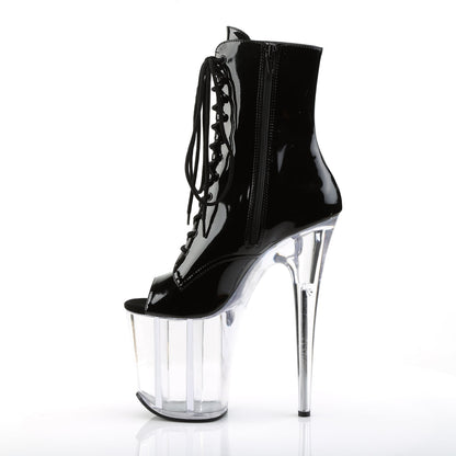 Pleaser Flamingo-1021 Plateau-Stiefelette Schwarz/Transparent – Ansicht 3