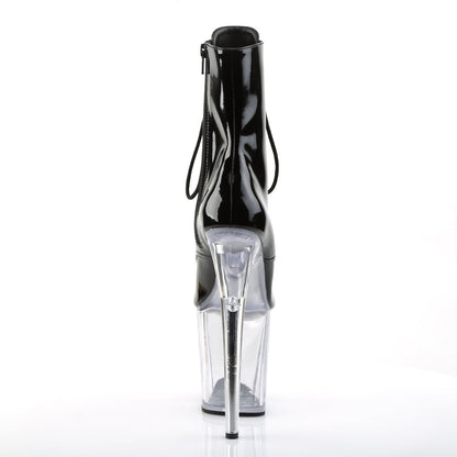 Pleaser Flamingo-1021 Plateau-Stiefelette Schwarz/Transparent – Ansicht 4