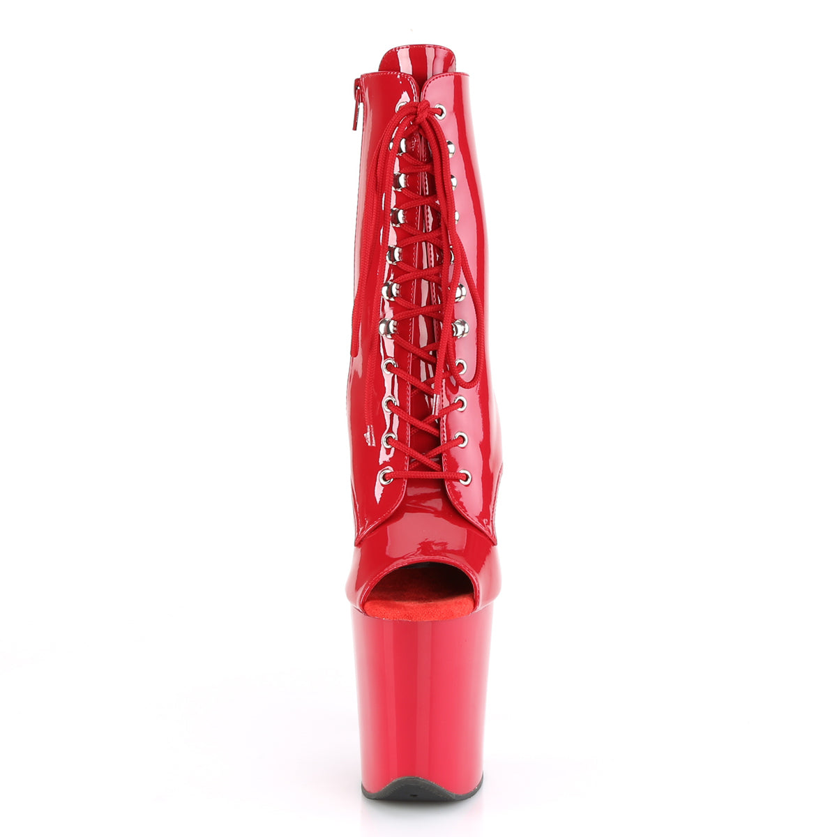 PL118 FLA Ancle Boot 8" high Plateau red / red - FLAM1021/R/M