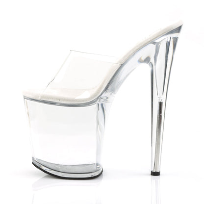 Pleaser Flamingo-801 Plateau-Pantolette Transparent – Ansicht 3