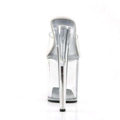 Pleaser Flamingo-801 Plateau-Pantolette Transparent – Ansicht 4