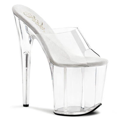 Pleaser Flamingo-801 Plateau-Pantolette Transparent – Ansicht 1