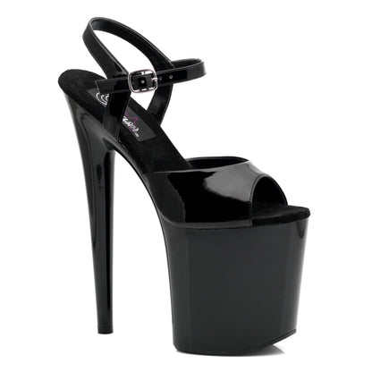 Pleaser Flamingo-809 Plateau-Sandalette Schwarz – Ansicht 1