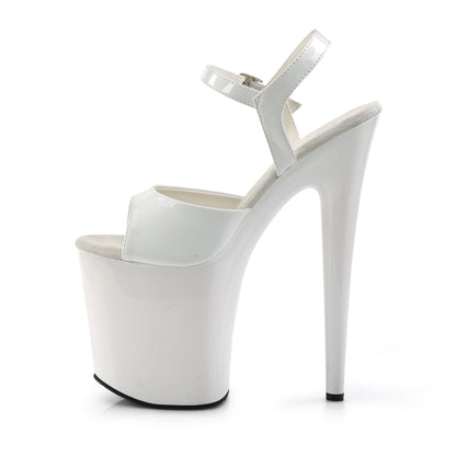 Pleaser Flamingo-809 Plateau-Sandalette Weiß – Ansicht 3