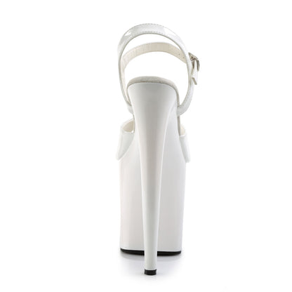 Pleaser Flamingo-809 Plateau-Sandalette Weiß – Ansicht 4