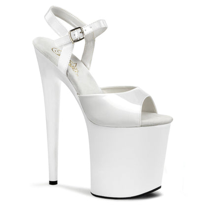 Pleaser Flamingo-809 Plateau-Sandalette Weiß – Ansicht 1