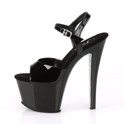 Pleaser Sky-309CRS Plateau-Sandalette Schwarz – Ansicht 3