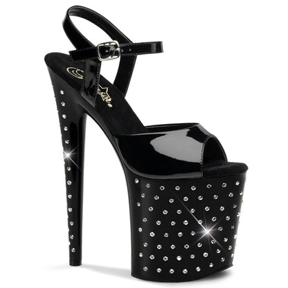 Pleaser Stardust-809 Plateau-Sandalette Schwarz – Ansicht 1