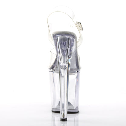 Pleaser Flamingo-808 Plateau-Sandalette Transparent – Ansicht 4