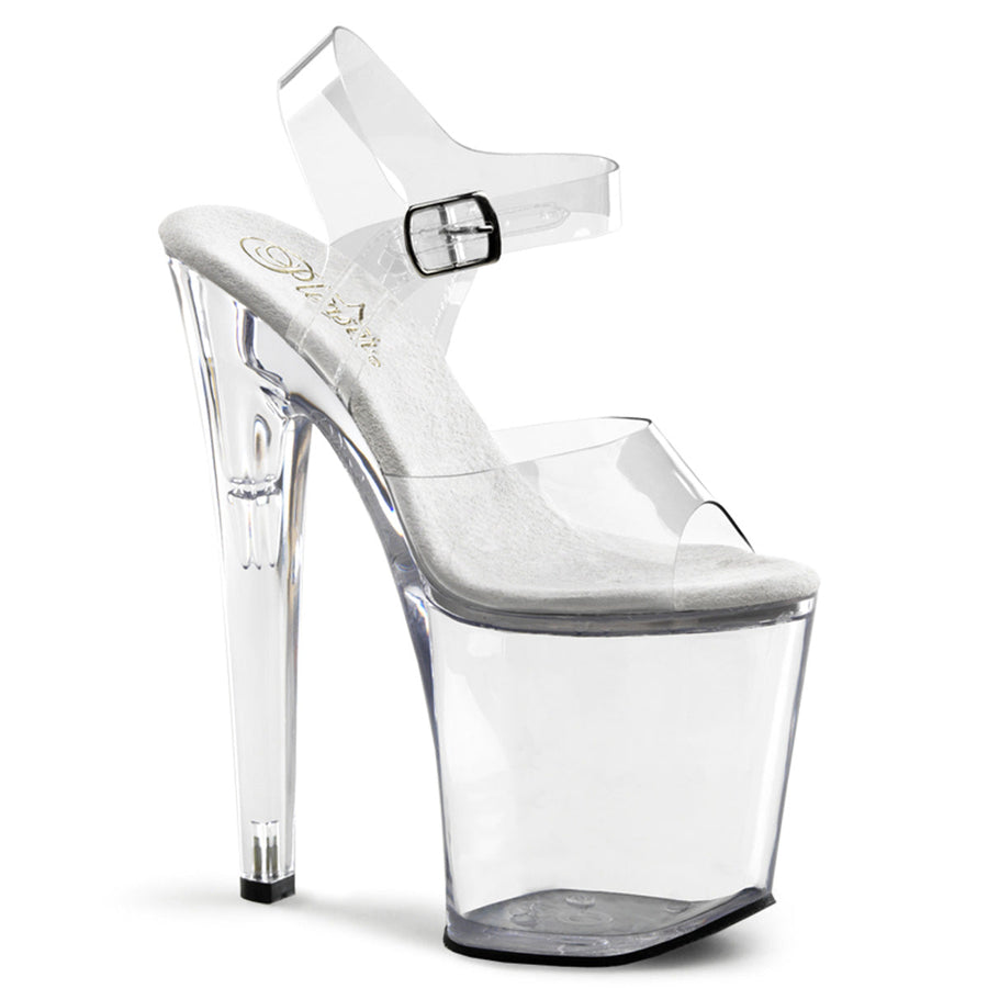 Pleaser Flamingo-808 Plateau-Sandalette transparent